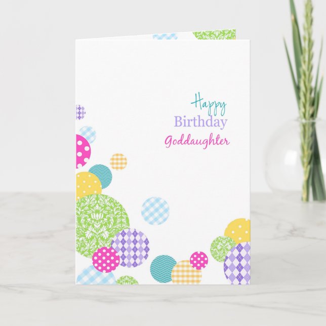 Carte Points colorés Joyeux anniversaire Godgirl (Devant)