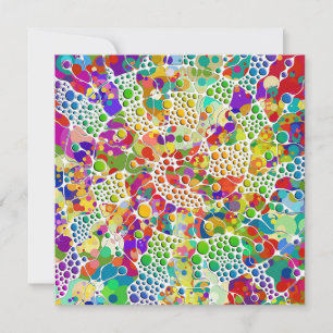 Carte Points colorés Spirales Peinture à la main 2