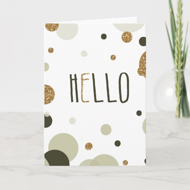 Carte Points de Parties scintillant Gold Faux (Devant)