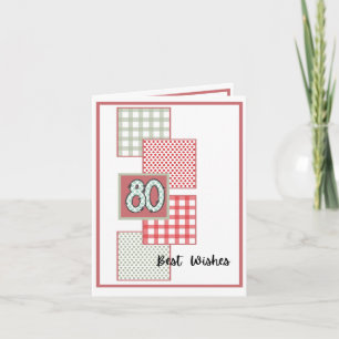 Carte Points rouges et de taille et En vichy - 80e anniv