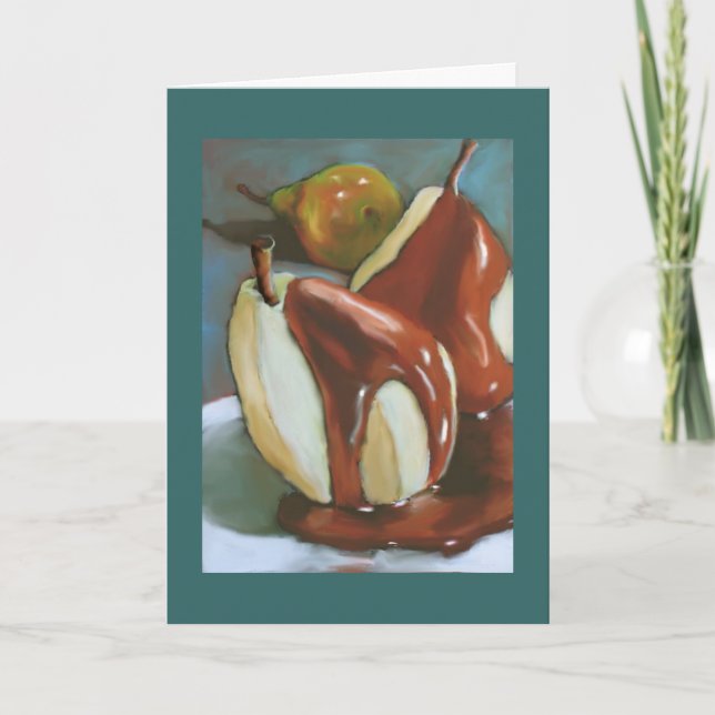 Carte Poires Au Chocolat : Joyeux Anniversaire À La Pair (Devant)
