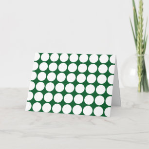 Carte Pois blancs sur vert