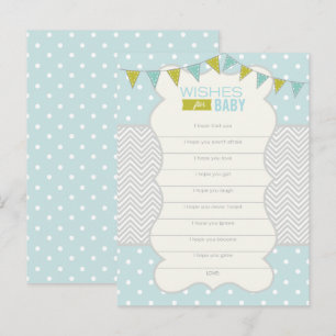 Carte Pois bleue verte Wives for Baby Card