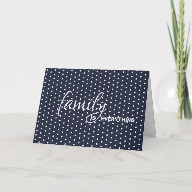 Carte pois d'anniversaire de famille (Devant)