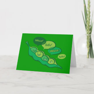 Carte Pois dans un pois (Bonjour)