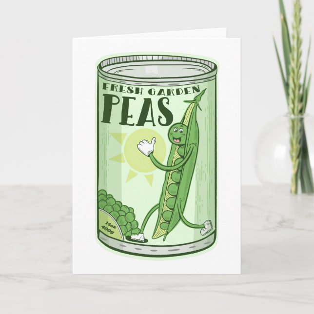 Carte Pois en conserve Tin de pois (Devant)