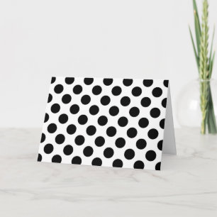Carte Pois, Motif Polka Dot, noir et blanc