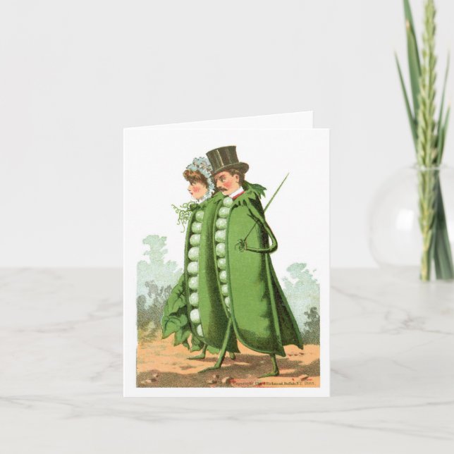 Carte Pois verts Nourriture Vintage et art (Devant)
