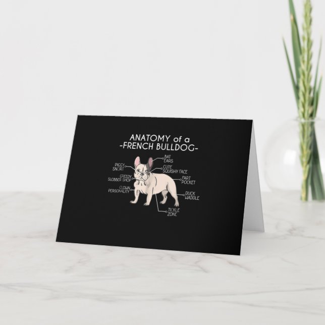 Carte Poison de Frenchie | Anatomy of A French Bulldog (Devant)
