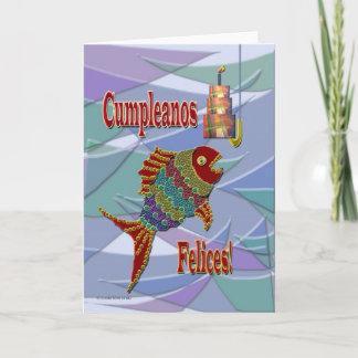 Carte Poisson Anniversaire Espagnol/Mexicain/Latine