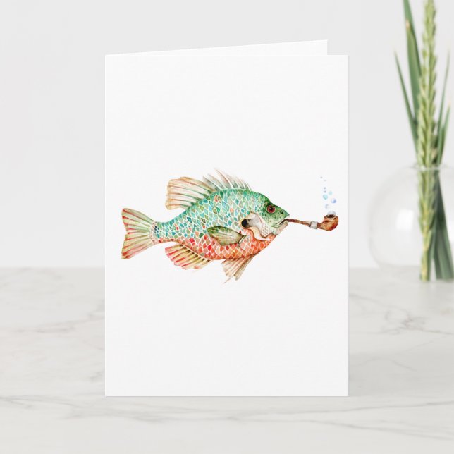 Carte Poisson avec une pipe (Devant)