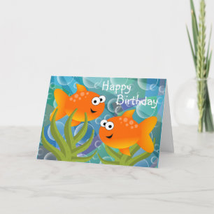 Carte Poisson D'Anniversaire En Mer