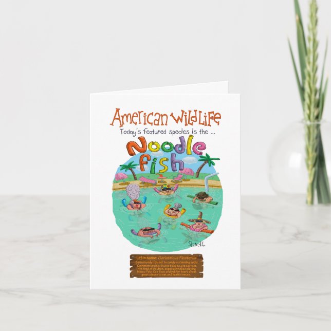 Carte Poisson De Nouilles Joyeux Anniversaire ! (Devant)