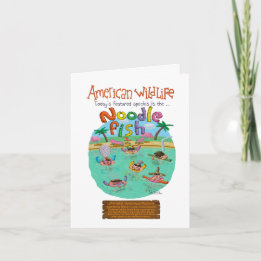 Carte Poisson De Nouilles Joyeux Anniversaire !