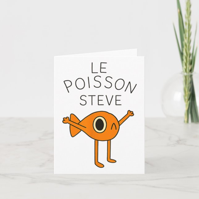 Carte Poisson Drôle Le Poisson Steve Pour Enfants Femmes (Devant)