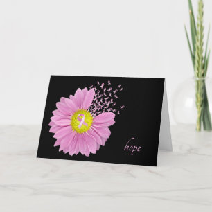 Carte Poisson rose avec rubans roses