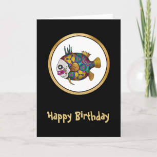Carte Poisson tropical aux couleurs vives - 2
