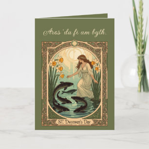 Carte Poissons sacrés du puits de Sainte Dwynwen au Pays