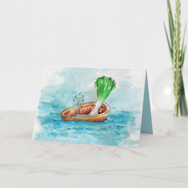 Carte Poitrine dans un bateau avec une fuite amusante je (Devant)