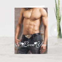 Poitrine nue d'homme Je t'aime