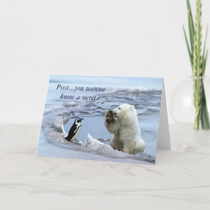 Carte Polar Bear Cub & Penguin Best Friends Card
