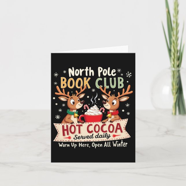 Carte Pôle Nord Club de Livre Chocolat Chaud Servi Quoti (Devant)