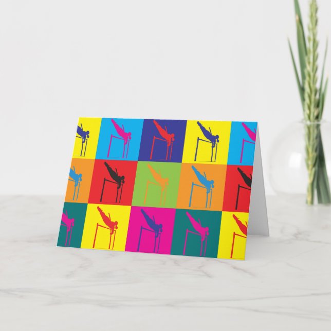 Carte Pole Vaulting Pop Art (Devant)