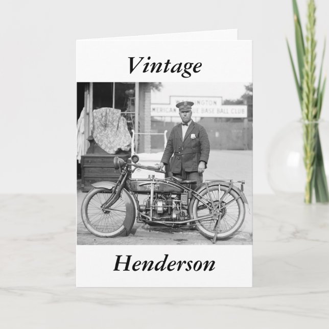 Carte Police Motorcycle, 1922 de Henderson (Devant)