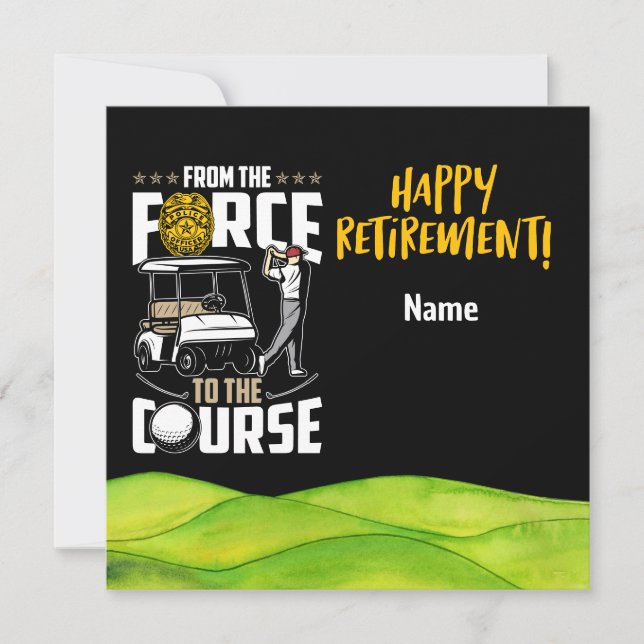 Carte Policier à la retraite de golf (Devant)