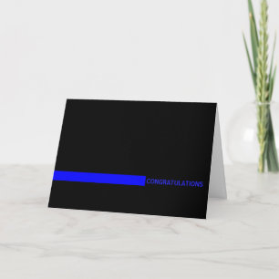 Carte Policier Ligne Bleue Mince