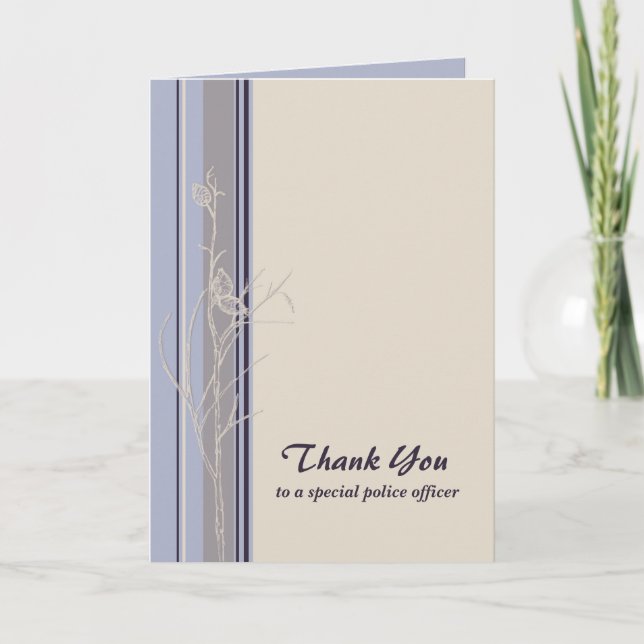 Carte Policier Merci (Devant)