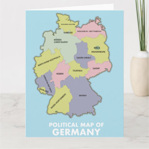 Carte politique de l'Allemagne Carte postale