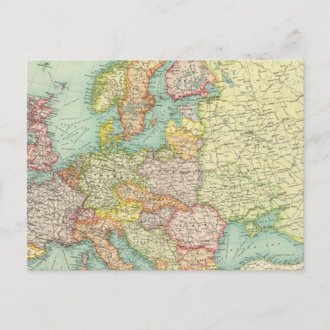Carte politique de l'Europe (Devant)