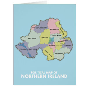 Carte Politique De L'Irlande Du Nord.