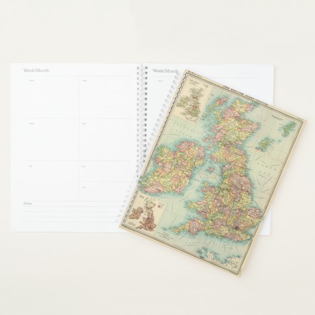 Carte politique des îles britanniques (Devant avec enveloppe)