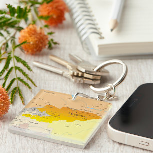 Carte politique du Kirghizistan et d'Asie centrale