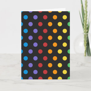 Carte Polka Dot Fun, points colorés sur arrière - plan n