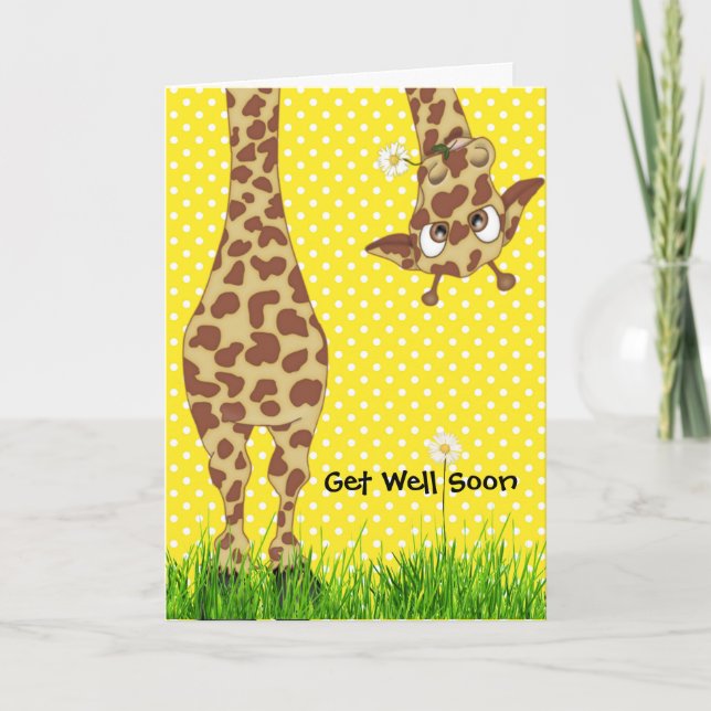 Carte Polka Dot Se Bien Bientôt Giraffe (Devant)
