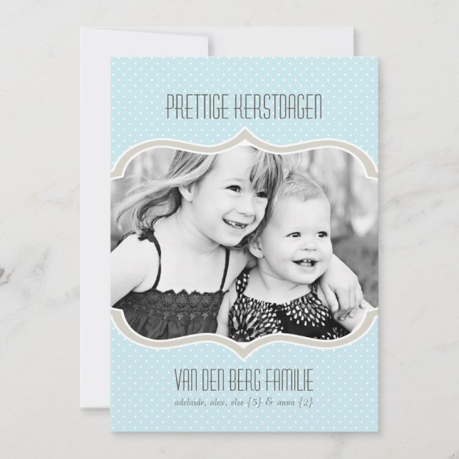 Carte Polka Kaart van de Vakantie Kerstmis Dot (Devant)