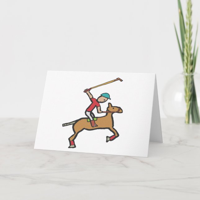 Carte Polo Jouer cheval et cavalier (Devant)
