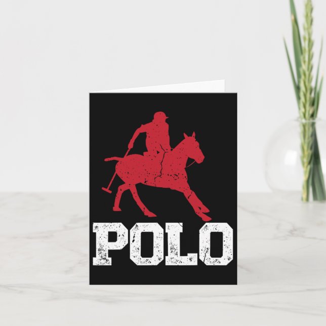 Carte Polo Joueurs Horseback équitation Cheval Equestre  (Devant)