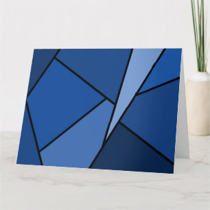 Carte Polygones bleus Abstraits