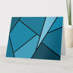 Carte Polygones Turquoises Abstraits