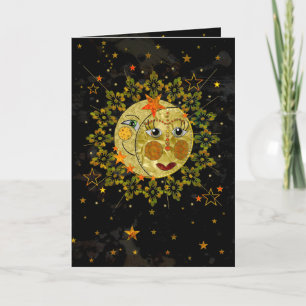 Carte Polyvalent, SOLEIL, LUNE, ÉTOILES, Abstrait, Vide