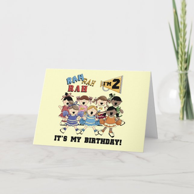 Carte Pom-pom girl 2e Anniversaire Tshirts et cadeaux (Devant)