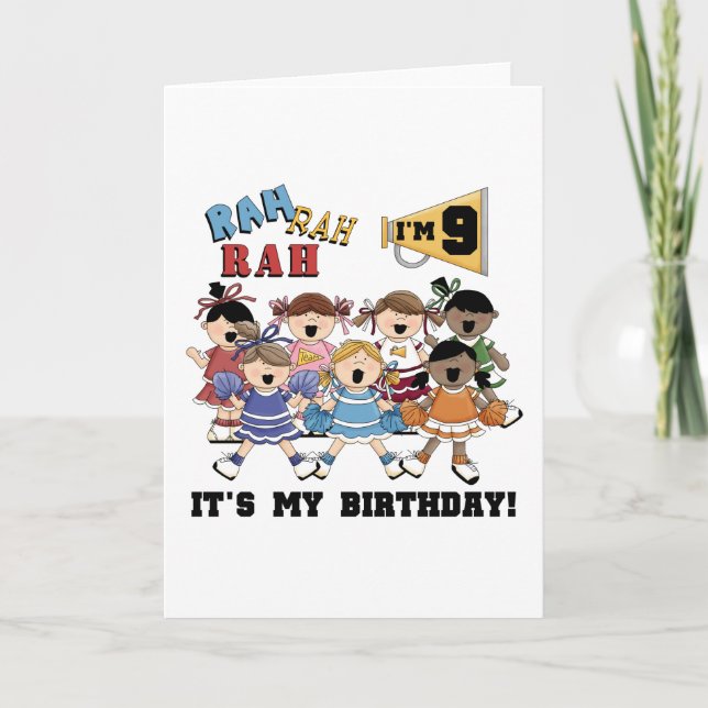 Carte Pom-pom girl 9e anniversaire Tshirts et cadeaux (Devant)
