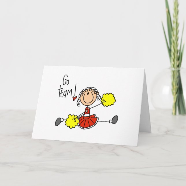 Carte Pom-pom girl rouge (Devant)