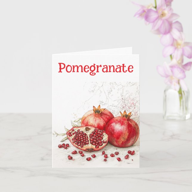Carte Pomegranate Greeting Card (Orchidée)