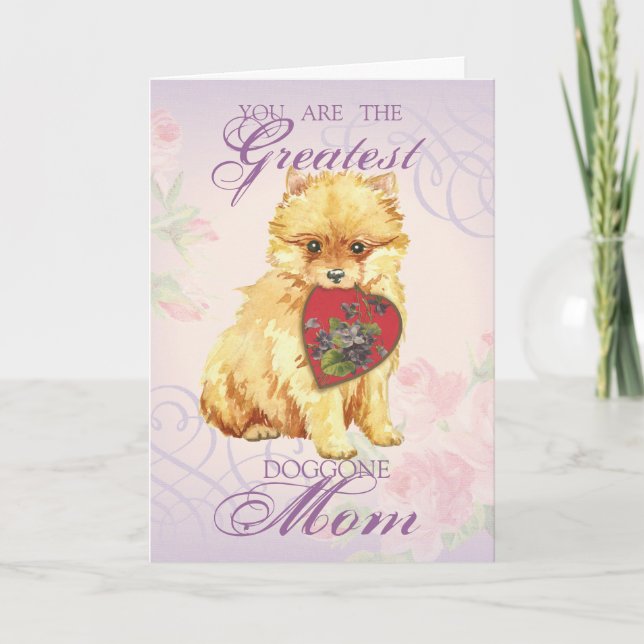 Carte Pomeranian Heart Mom (Devant)