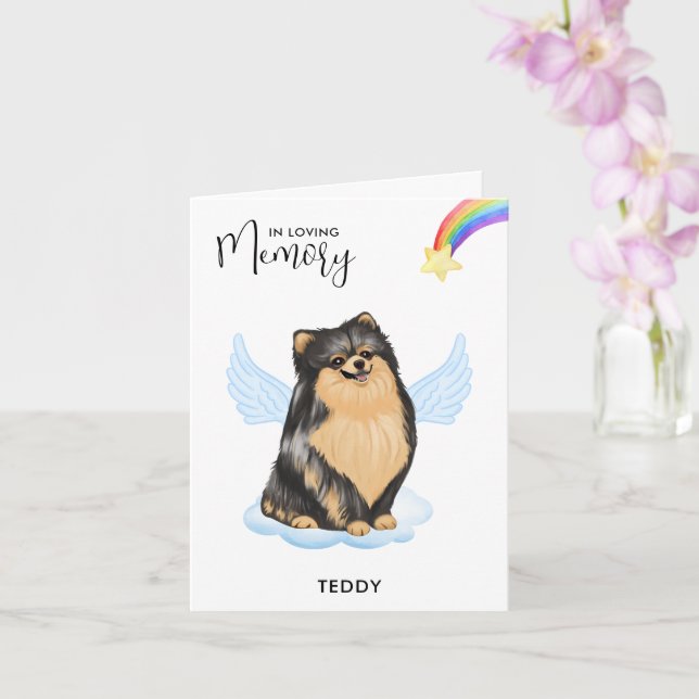 Carte Poméranie Chien Angel animal de compagnie Perdre S (Orchidée)